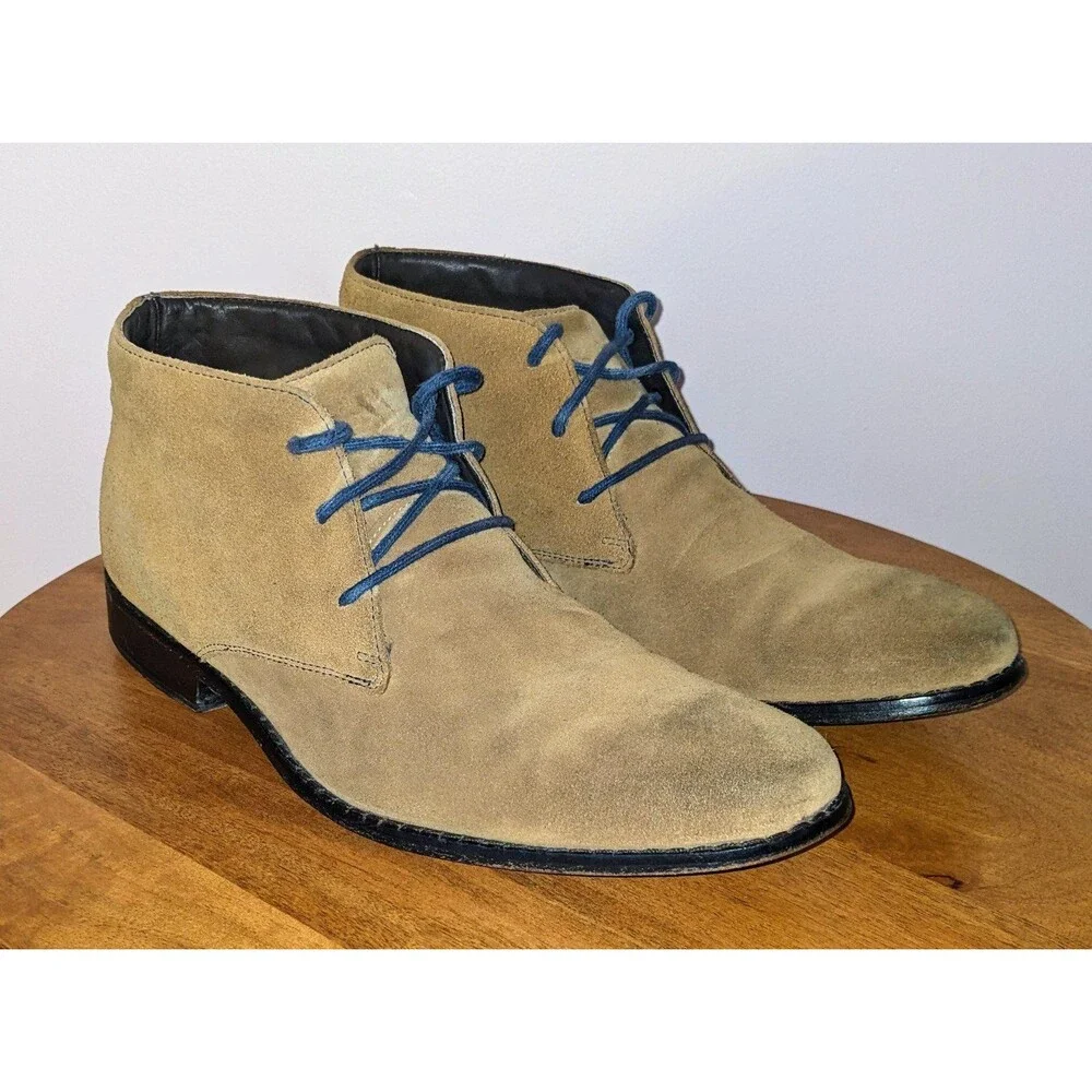Cole Haan Men's 10M Air Colton Tan Suede Leather Chukka Boots C08570